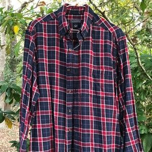 Saddlebred Plaid Long Sleeve Flannel Shirt Mens L